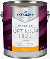 Chapman's Paint Warehouse Optimum Hide Ceiling White is a quick-drying flat finish designed for interior ceilings. It is ideal for areas that must remain in service while being painted, such as hotels, offices, hospitals, and nursing homes. It dries a bright white and minimizes surface imperfections.boom