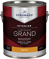 Chapman's Paint Warehouse Coronado Grand is an acrylic paint and primer designed to provide exceptional washability, durability and coverage. Easy to apply with great flow and leveling for a beautiful finish, Grand is a first-class paint that enlivens any room.boom