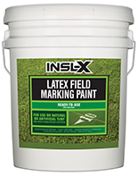 Chapman's Paint Warehouse Insl-X Latex Field Marking Paint is specifically designed for use on natural or artificial turf, concrete and asphalt, as a semi-permanent coating for line marking or artistic graphics.

Fast Drying
Water-Based Formula
Will Not Kill Grassboom